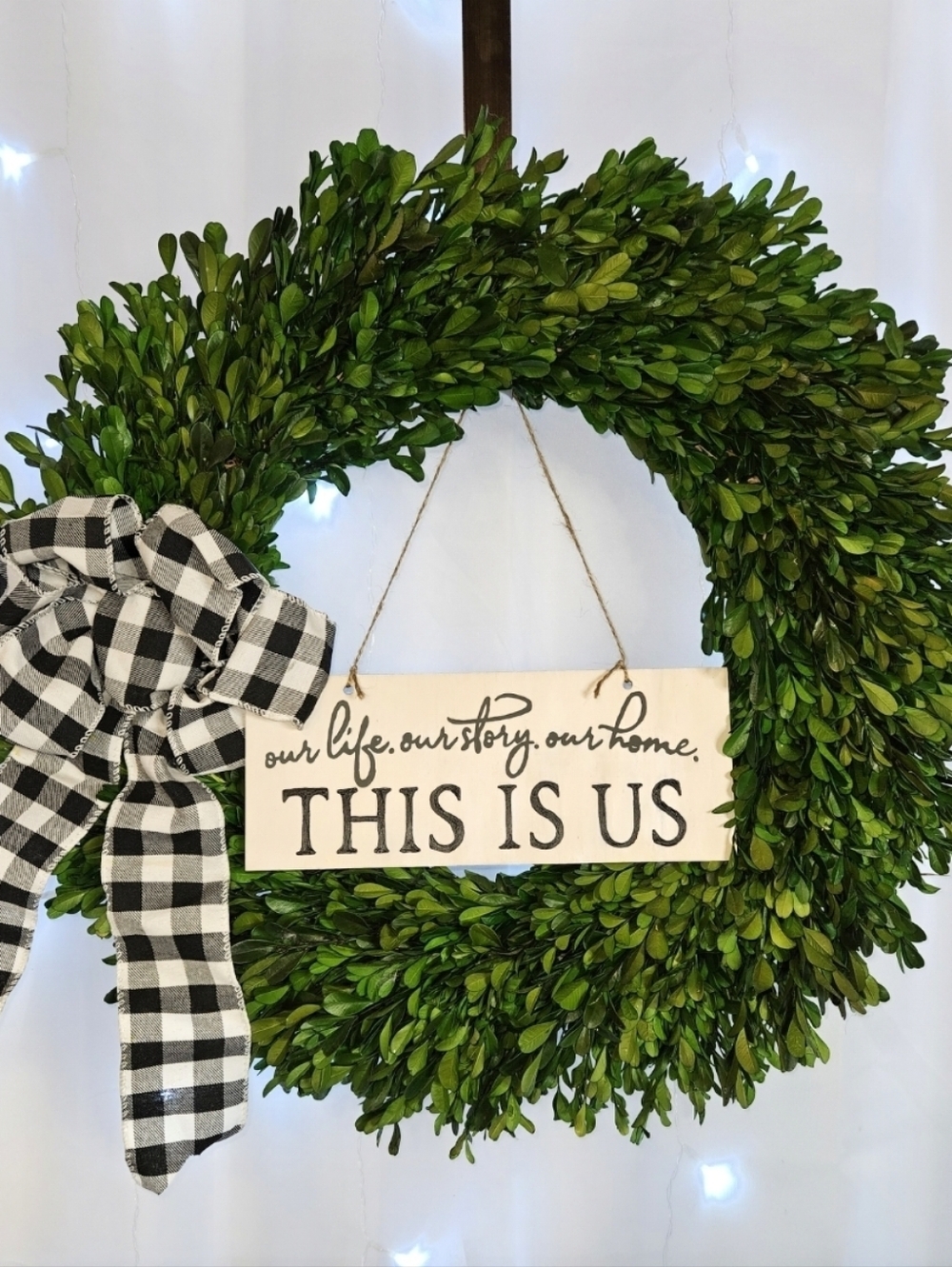 THIS IS US Handpainted White and Black Sign
